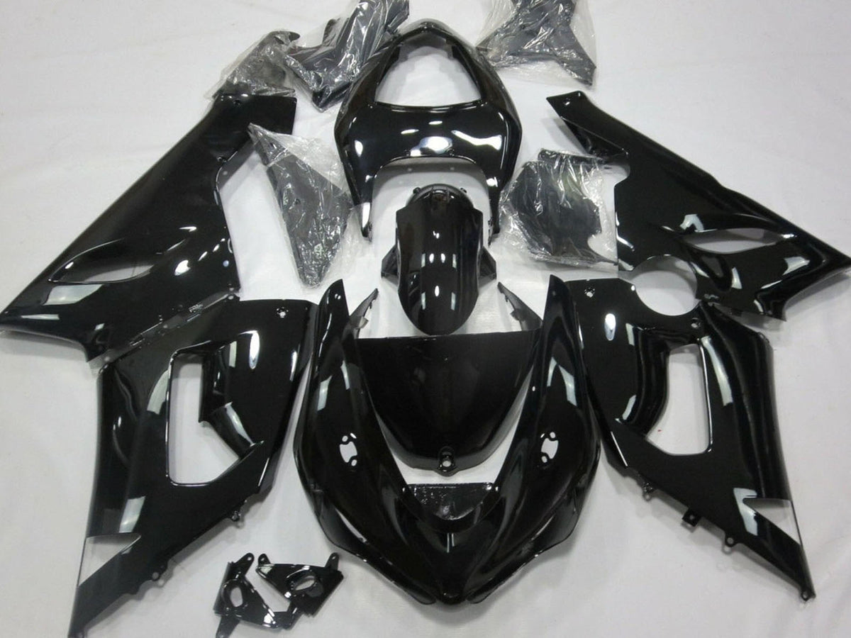 2005-2006 Glossy Black Kawasaki ZX6R 636 Fairing Kit