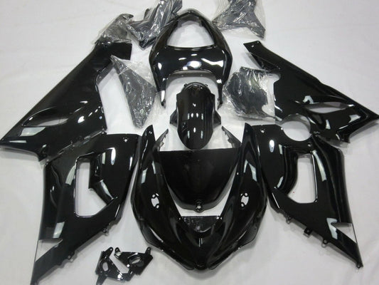 2005-2006 Glossy Black Kawasaki ZX6R 636 Fairing Kit