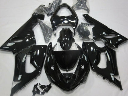 2005-2006 Kawasaki ZX-6R Glossy Black Fairing Kit