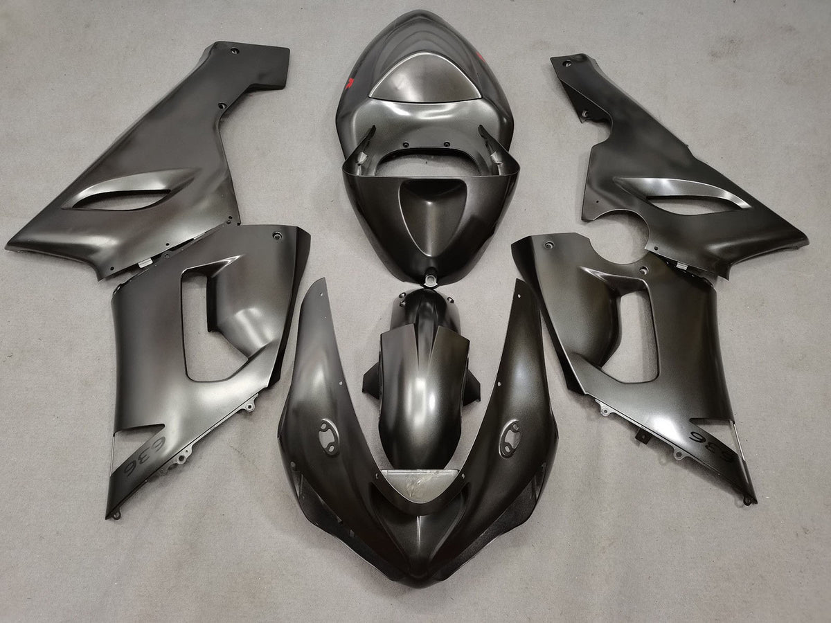 2005-2006 Liquid Silver Kawasaki ZX6R 636 Fairing Kit