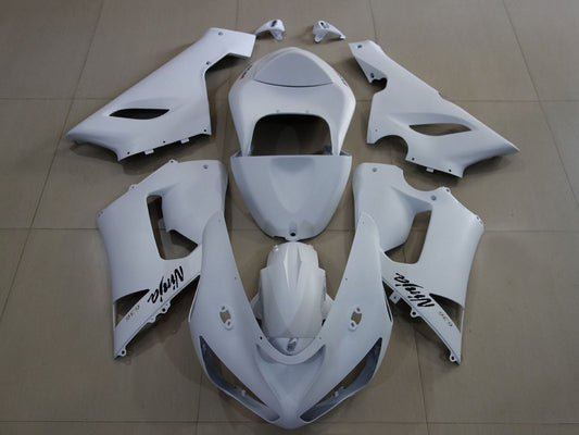 2005-2006 Matte White Kawasaki ZX6R Motorcycle Fairings， Purchase 2005-2006 Matte White Kawasaki ZX6R Motorcycle Fairings UK - UK