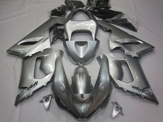 2005-2006 Silver Kawasaki ZX6R Motorcycle Fairings， Purchase 2005-2006 Silver Kawasaki ZX6R Motorcycle Fairings UK - UK