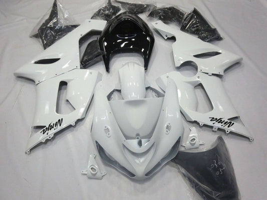 2005-2006 White Black Kawasaki ZX6R Motorcycle Fairings， Purchase 2005-2006 White Black Kawasaki ZX6R Motorcycle Fairings UK - UK