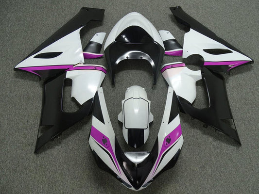 2005-2006 White Black Pink Kawasaki ZX6R 636 Fairing Kit