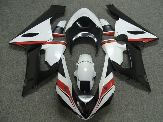 2005-2006 White Black Red Kawasaki ZX6R 636 Fairing Kit