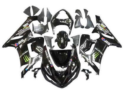 2005-2006 Kawasaki ZX-6R Black Monster Fairing Kit