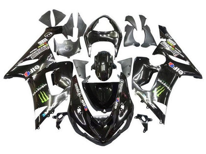 2005-2006 Kawasaki ZX-6R Black Monster Fairing Kit