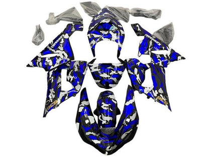 2005-2006 Kawasaki ZX-6R Blue Camouflage Fairing Kit