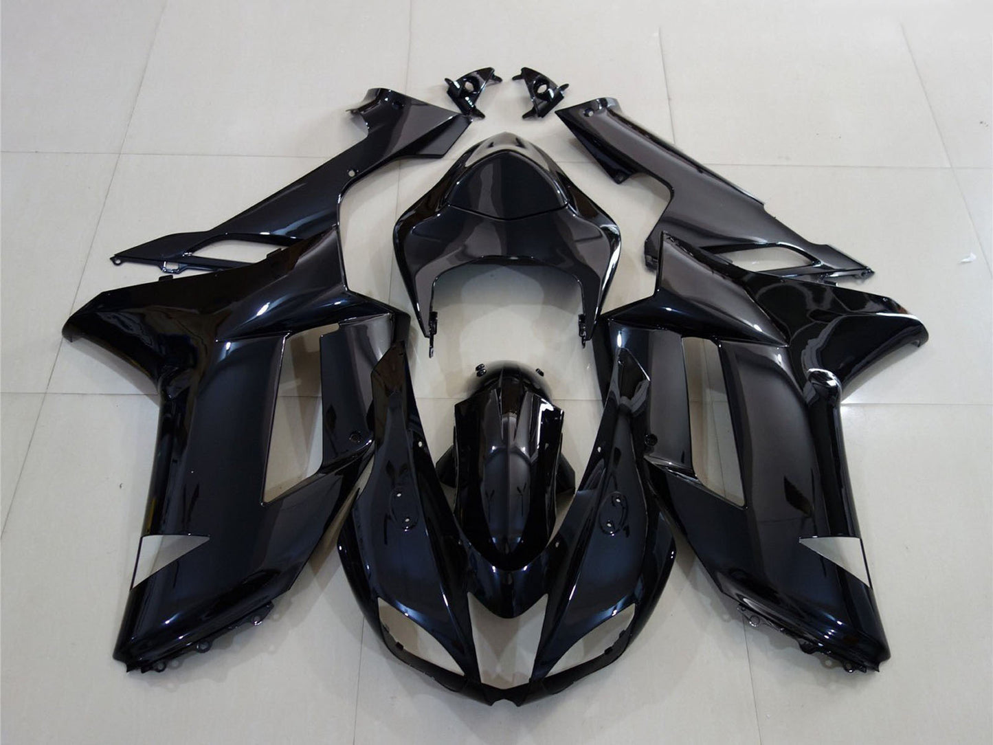 2007-2008 Glossy Black Kawasaki ZX6R Motorcycle Fairing， Purchase 2007-2008 Glossy Black Kawasaki ZX6R Motorcycle Fairing UK - UK