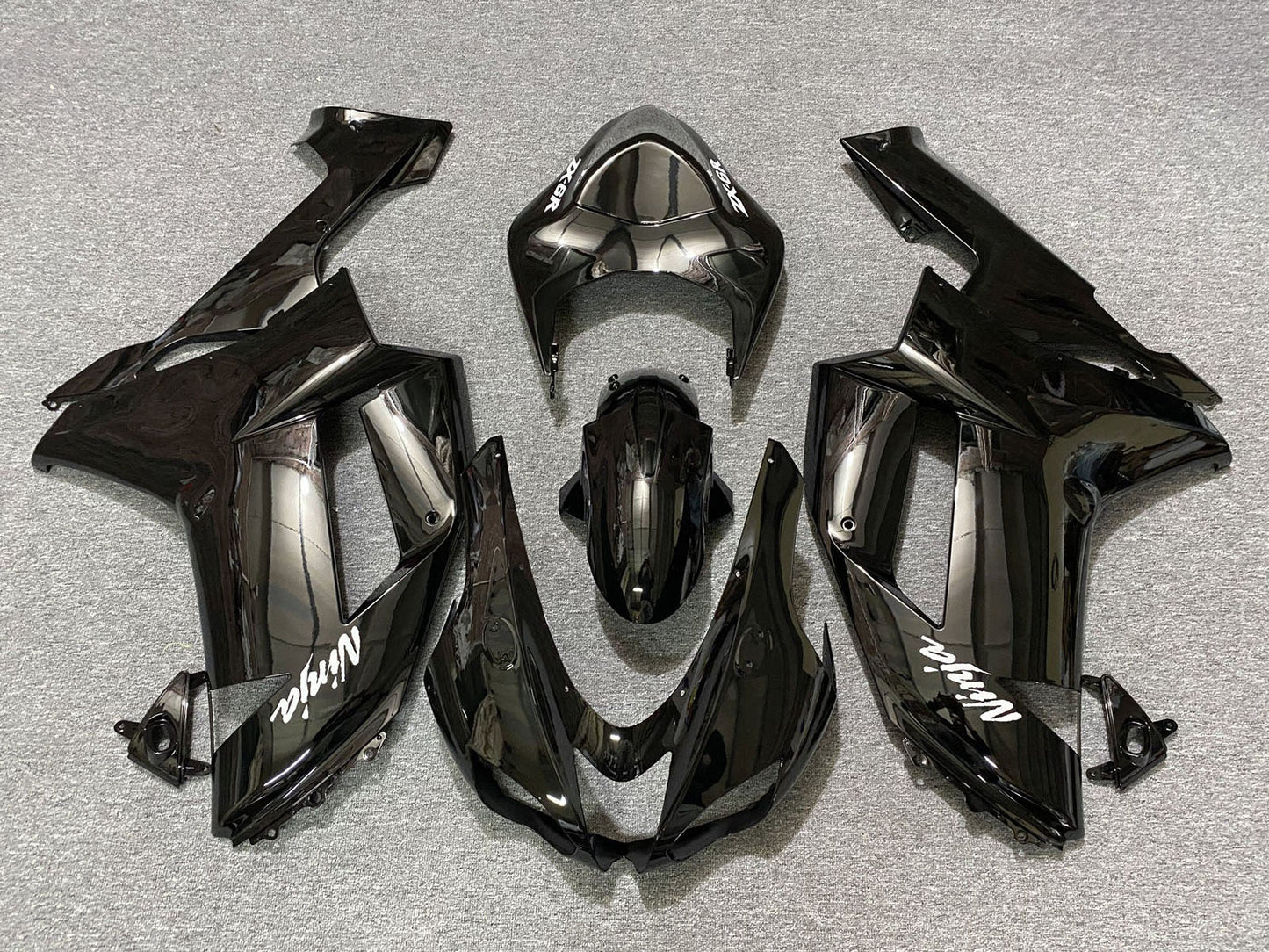 2007-2008 Black Kawasaki ZX6R Motorcycle Fairings， Purchase 2007-2008 Black Kawasaki ZX6R Motorcycle Fairings UK - UK