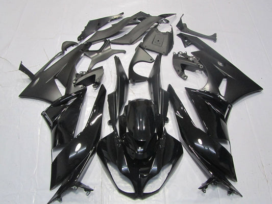 2007-2008 Black Matte Black Kawasaki ZX6R 636 Fairing Kit