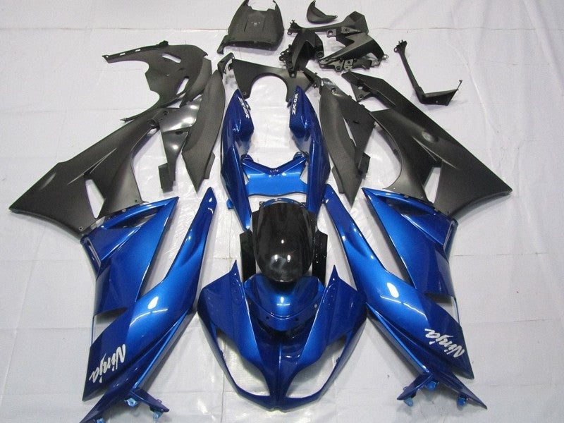 Purchase 2007-2008 Blue Matte Black White Kawasaki ZX6R Motorcycle Fairings UK
