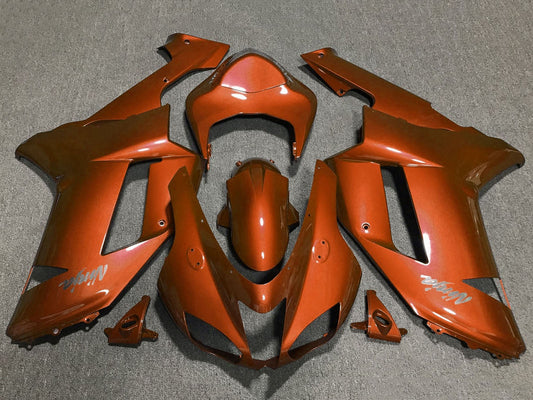 2007-2008 Orange Kawasaki ZX6R Motorcycle Fairings， Purchase 2007-2008 Orange Kawasaki ZX6R Motorcycle Fairings UK - UK