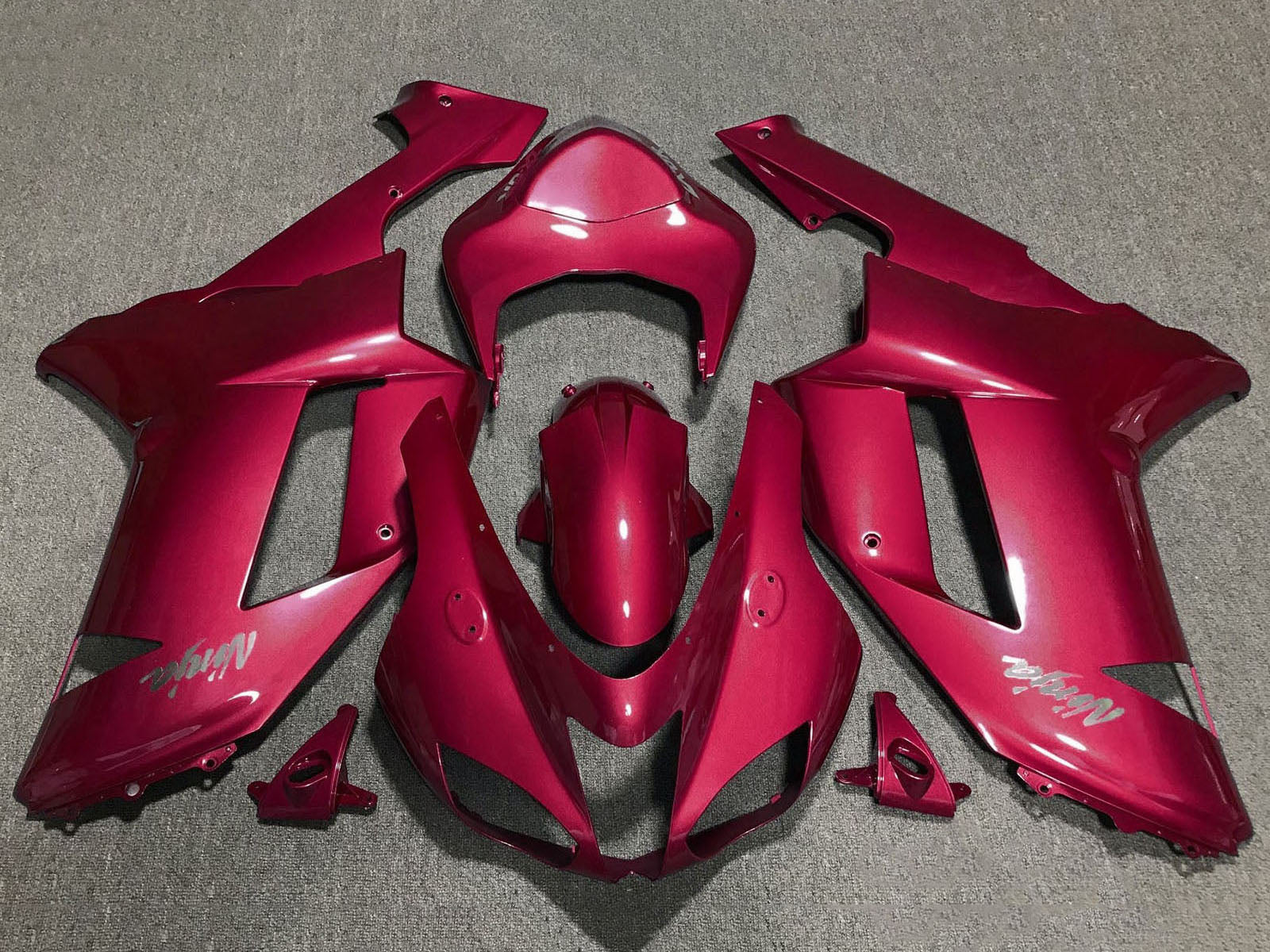 2007-2008 Red Chrome Kawasaki ZX6R Motorcycle Fairings， Purchase 2007-2008 Red Chrome Kawasaki ZX6R Motorcycle Fairings UK - UK