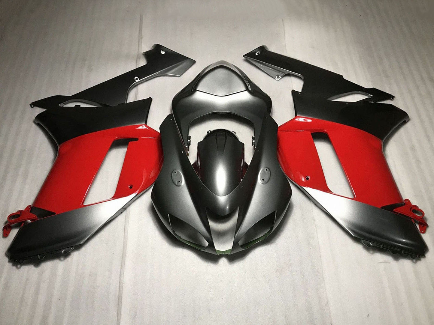 2007-2008 Silver Red Kawasaki ZX6R Motorcycle Fairings， Purchase 2007-2008 Silver Red Kawasaki ZX6R Motorcycle Fairings UK - UK