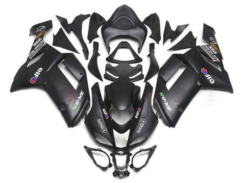 Purchase 2007-2008 Matte Black Elf Kawasaki ZX6R Motorcycle Fairings UK