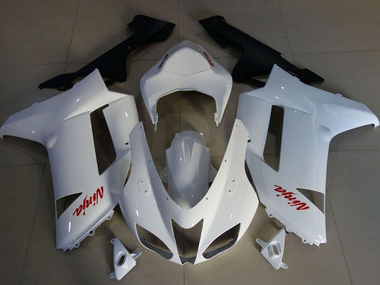 2007-2008 White Red Kawasaki ZX6R Motorcycle Fairings， Purchase 2007-2008 White Red Kawasaki ZX6R Motorcycle Fairings UK - UK
