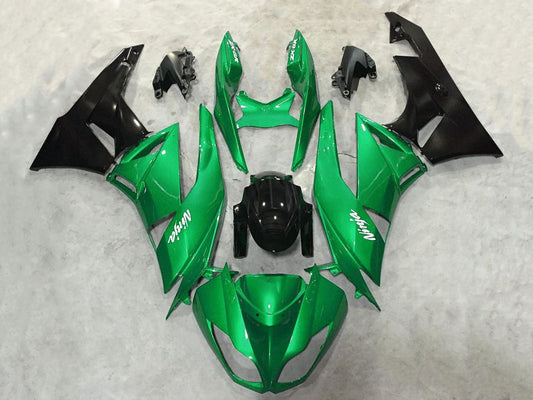 2009-2012 Green Black Kawasaki ZX6R 636 Fairing Kit