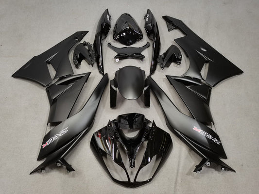 2009-2012 Matte Black Glossy Black White Red Kawasaki ZX6R 636 Fairing Kit