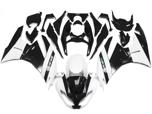 2009-2012 White Black Kawasaki ZX6R 636 Fairing Kit