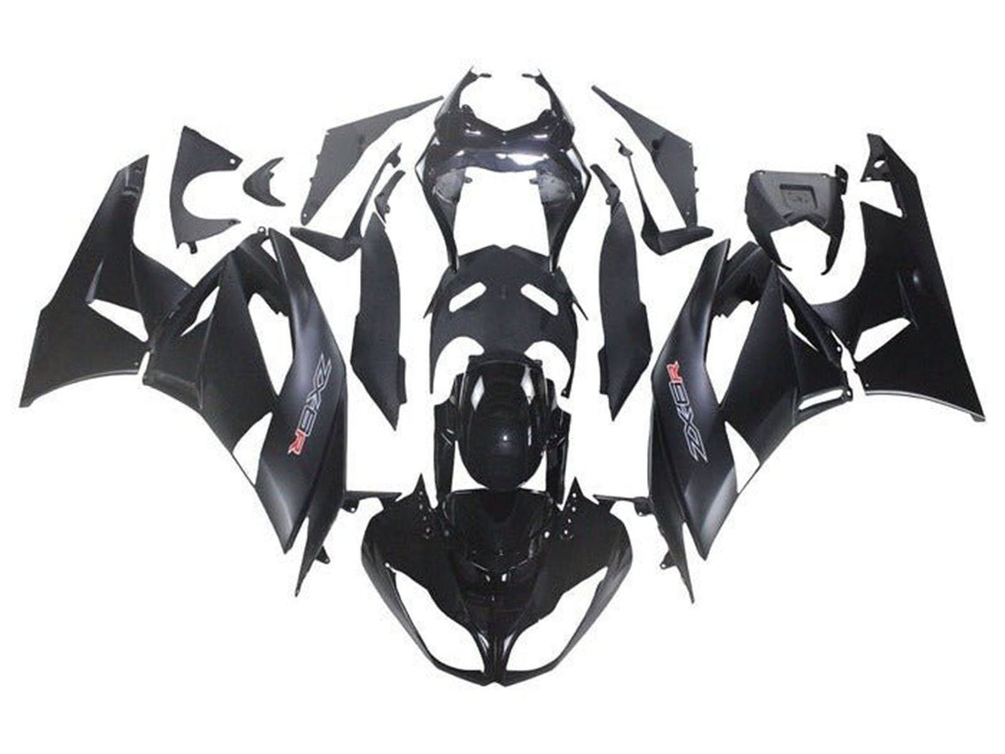2009-2012 Glossy Black Matte Black Kawasaki ZX6R 636 Fairing Kit