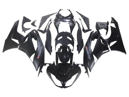 2009-2012 Glossy Black Matte Black Kawasaki ZX6R 636 Fairing Kit