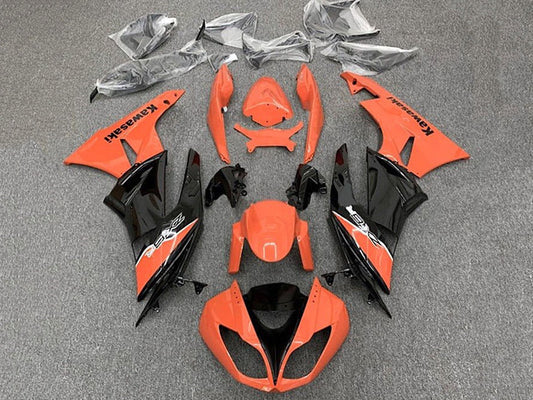 2009-2012 Orange Black Kawasaki ZX6R 636 Fairing Kit