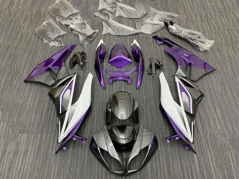 Purchase 2009-2012 Purple White Silver Black Kawasaki ZX6R Motorcycle Fairings UK