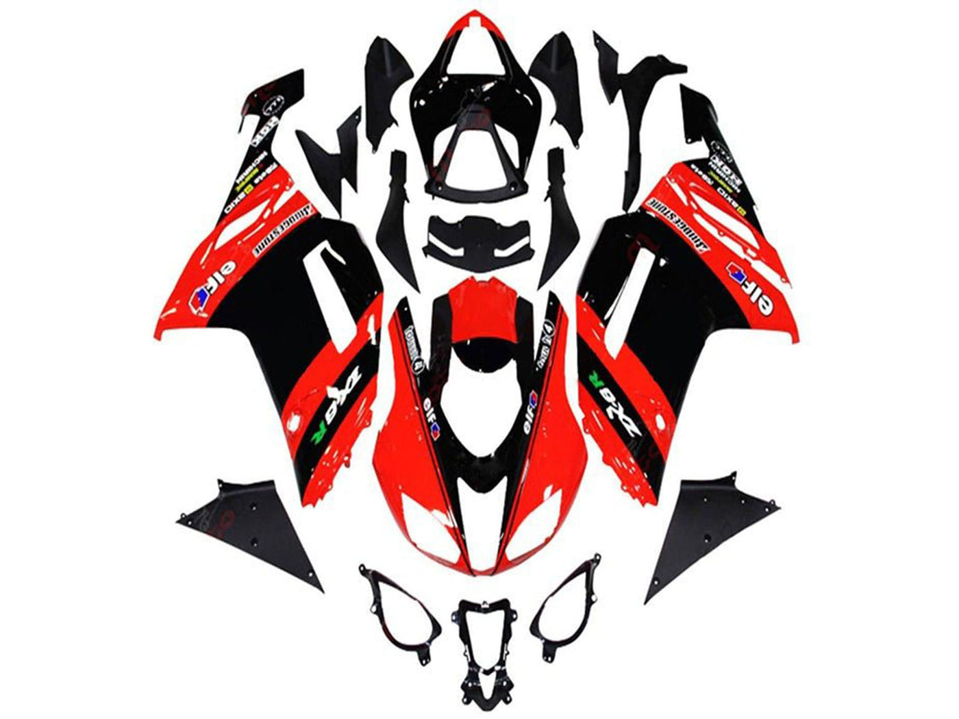 2013-2018 Red Black Elf Kawasaki ZX6R 636 Fairing Kit
