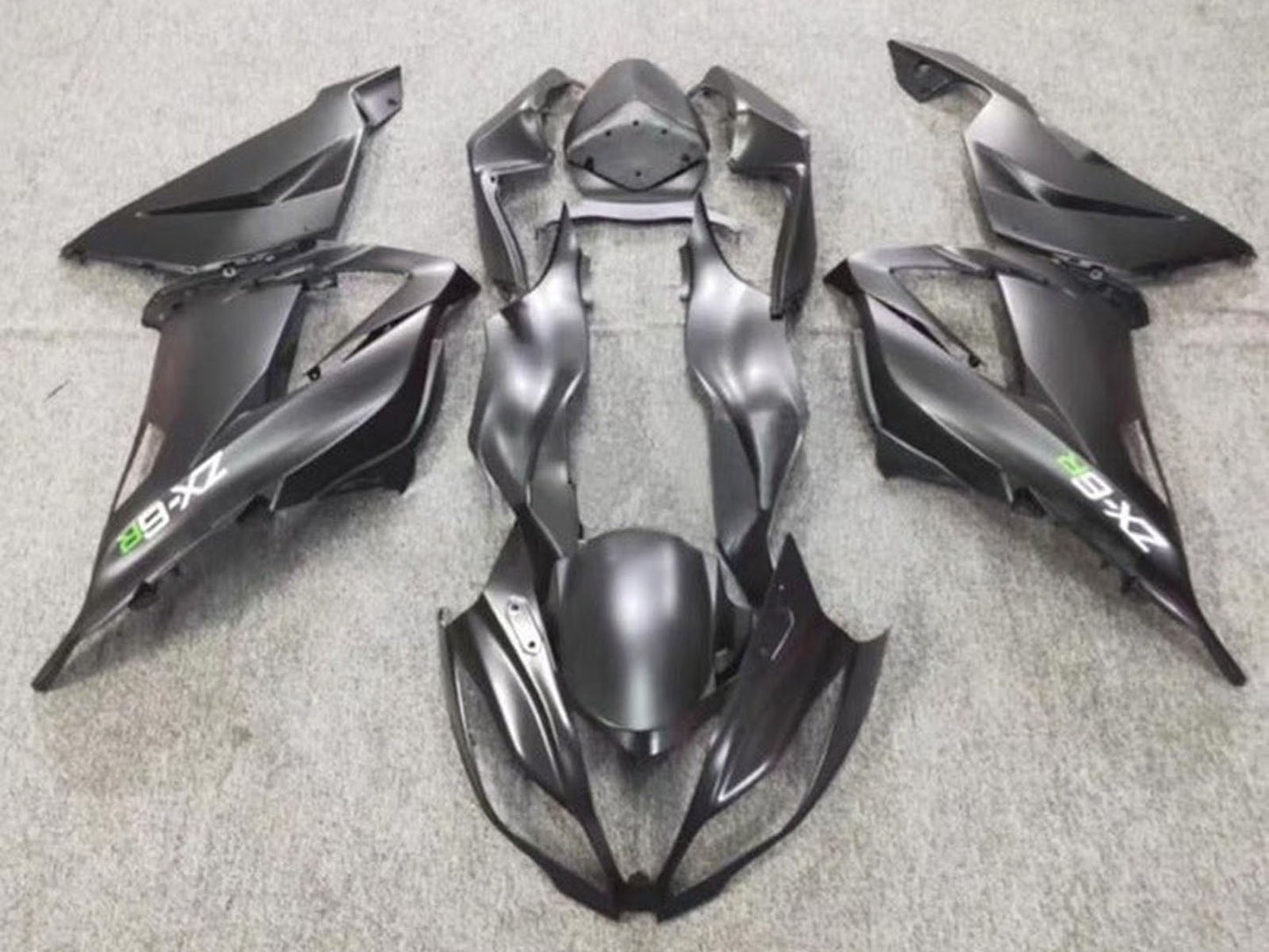 2013-2018 Matte Grey Kawasaki ZX6R Motorcycle Fairings， Purchase 2013-2018 Matte Grey Kawasaki ZX6R Motorcycle Fairings UK - UK