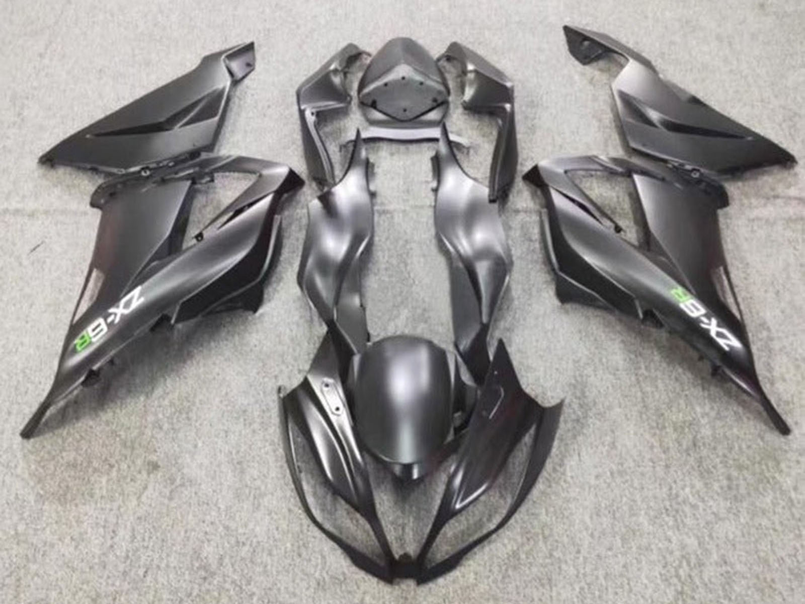2013-2018 Matte Grey Kawasaki ZX6R Motorcycle Fairings， Purchase 2013-2018 Matte Grey Kawasaki ZX6R Motorcycle Fairings UK - UK