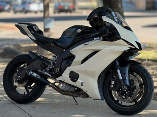 2013-2018 Cream White Matte Black Kawasaki ZX6R 636 Fairing Kit