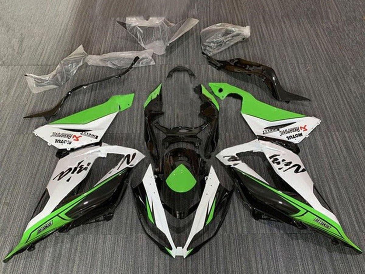2013-2018 White Green Black Kawasaki ZX6R 636 Fairing Kit