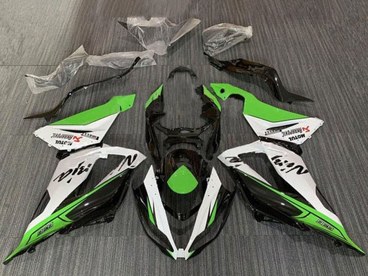 2013-2018 White Green Black Kawasaki ZX6R 636 Fairing Kit
