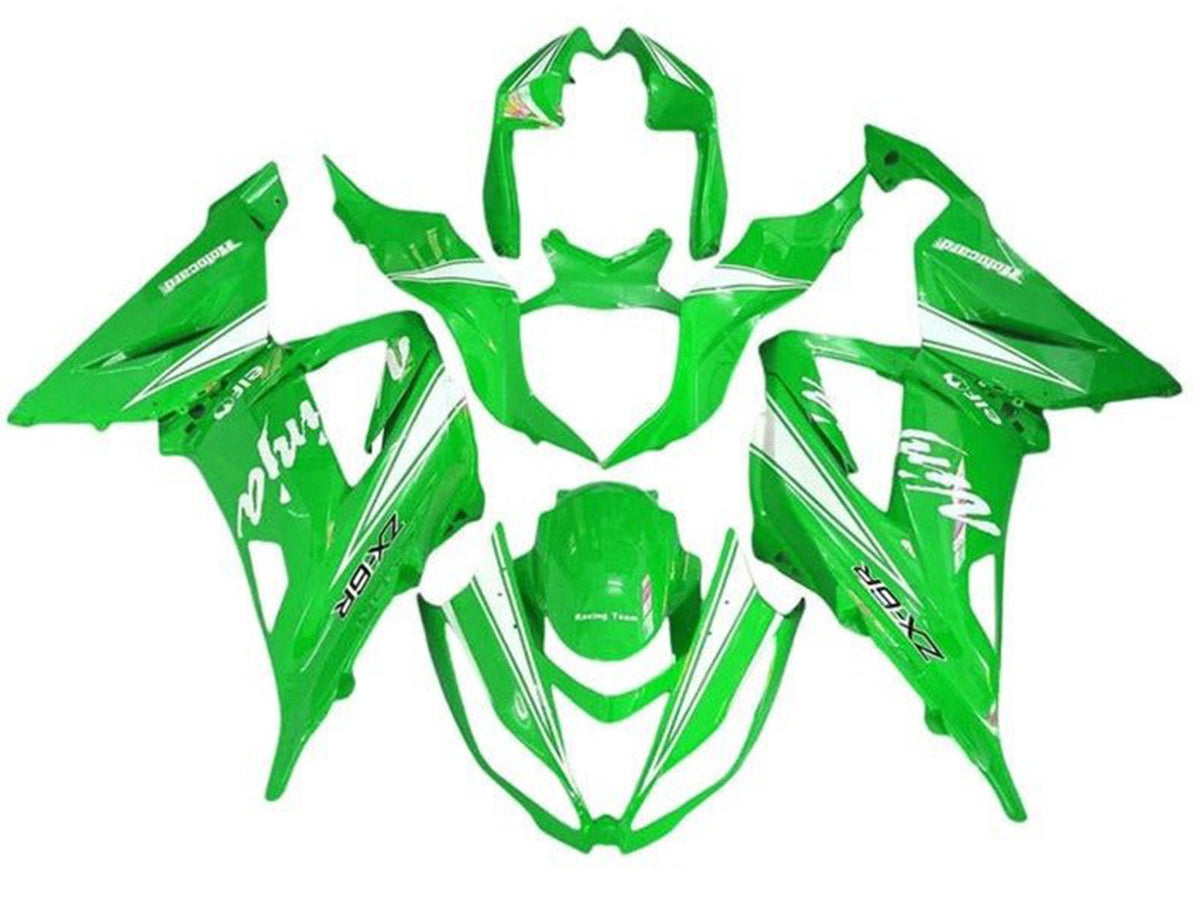 2013-2018 Green White Kawasaki ZX6R Motorcycle Fairings， Purchase 2013-2018 Green White Kawasaki ZX6R Motorcycle Fairings UK - UK