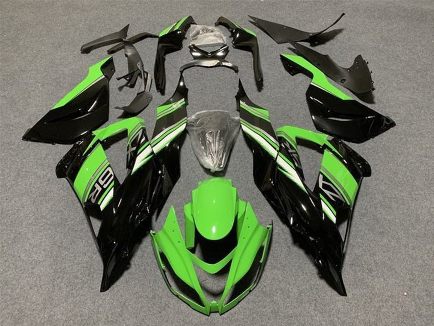 2013-2018 Green Black White Grey Kawasaki ZX6R 636 Fairing Kit