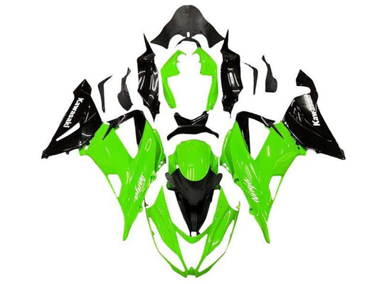 2013-2018 Green Black White Kawasaki ZX6R 636 Fairing Kit