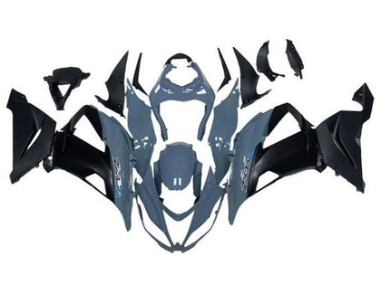 2013-2018 Kawasaki ZX-6R Gray Matte Black Fairing Kit
