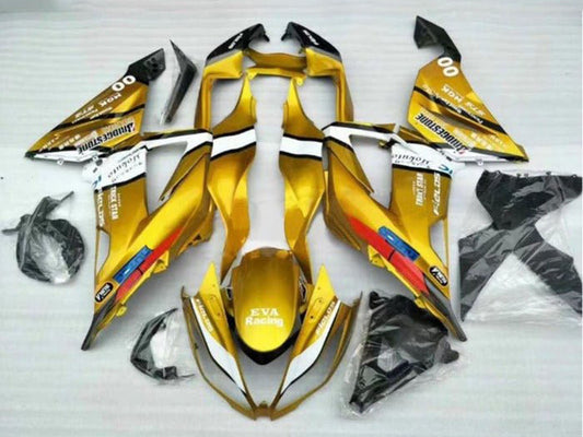 2013-2018 Gold White Black Kawasaki ZX6R 636 Fairing Kit