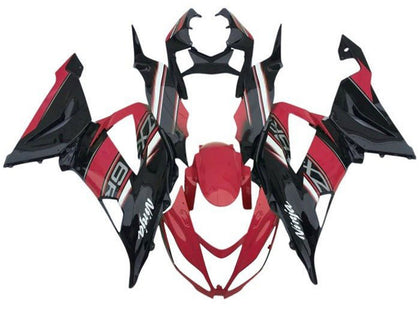 2013-2018 Kawasaki ZX-6R Red Black White Fairing Kit