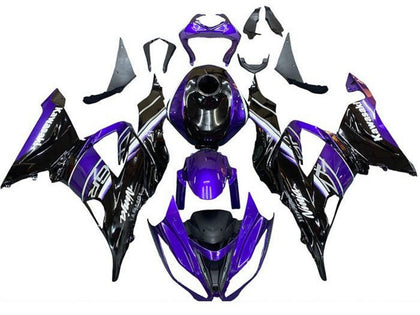 2013-2018 Kawasaki ZX-6R Blue Black White Fairing Kit