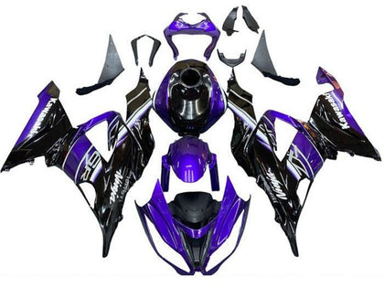 2013-2018 Kawasaki ZX-6R Blue Black White Fairing Kit