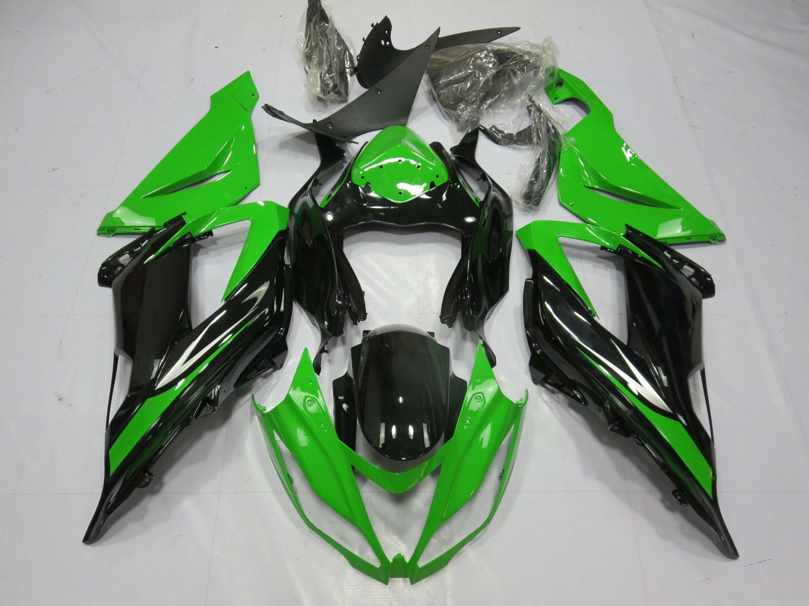 2013-2018 Green Black Silver Kawasaki ZX6R 636 Fairing Kit