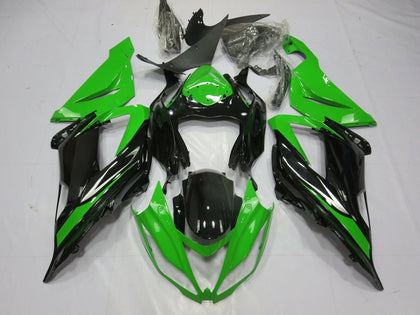 2013-2018 Kawasaki ZX-6R Green Black Silver Fairing Kit
