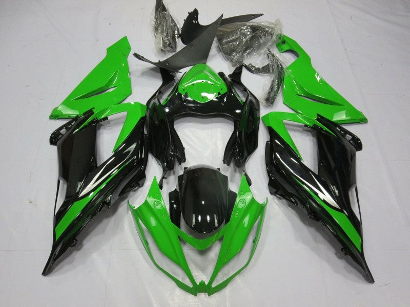 Purchase 2013-2018 Green Glossy Black Kawasaki ZX6R Motorcycle Fairing UK