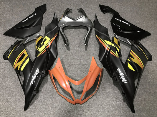 2013-2018 Matte Black Matte Orange Matte Yellow Kawasaki ZX6R 636 Fairing Kit