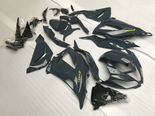 2013-2018 Dark Grey Yellow Kawasaki ZX6R 636 Fairing Kit