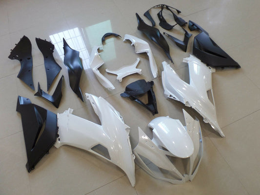 2013-2018 Glossy White Matte Black Kawasaki ZX6R 636 Fairing Kit