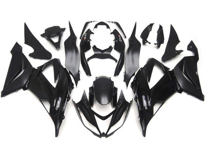 2013-2018 Kawasaki ZX-6R Glossy Black Matte Black Fairing Kit