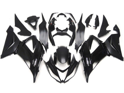 2013-2018 Kawasaki ZX-6R Glossy Black Matte Black Fairing Kit